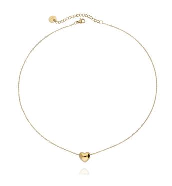 Naszyjnik złoty ze stali szlachetnej z serduszkiem NSA0016