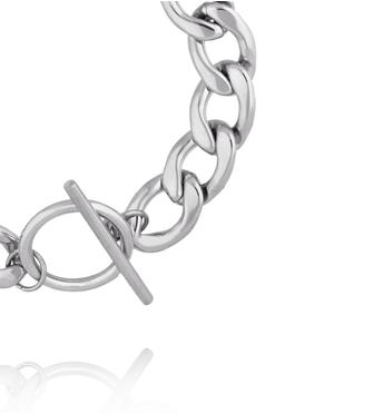 Bransoletka z dużych ogniw ze stali szlachetnej BSY0400