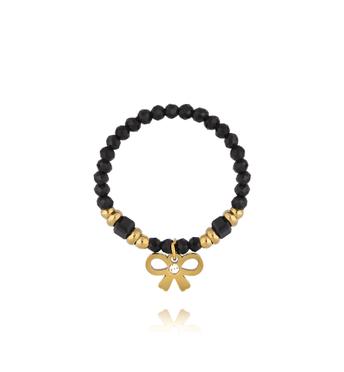 Pierścionek z turmalinami i kokardką PTW0459