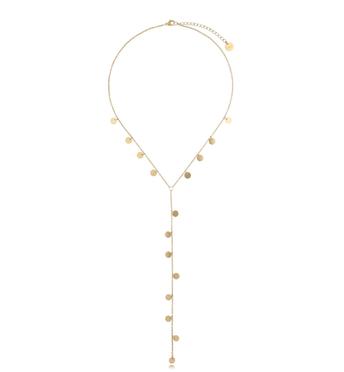 Naszyjnik złoty krawatka z dyskami Fresh NSA0281