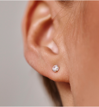 Kolczyki z dużą cyrkonią złote KCA0086