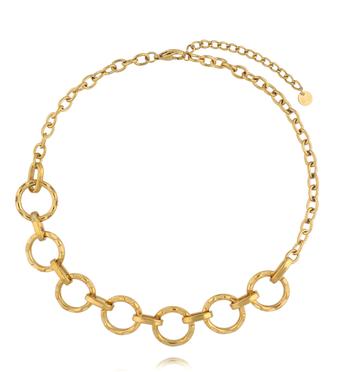 Naszyjnik z dużych ogniw – złoty NSY0717