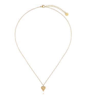 Naszyjnik z minimalistycznym sercem i cyrkonią NSY0845