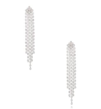 Kolczyki z kryształową kaskadą srebrne KSS2162