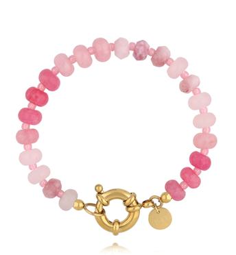 Bransoletka z różowych jadeitów BSC2370