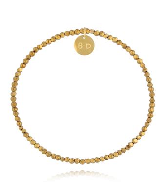 Bransoletka z fasetowanego hematytu w złotym kolorze BTW3649