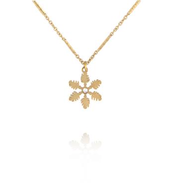 Naszyjnik ze śnieżynką złoty NSY0712