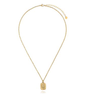 Naszyjnik z zawieszką z różą złoty NSY0584