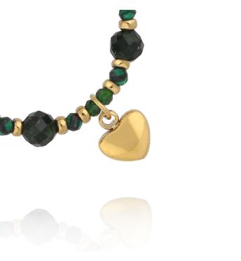 Pierścionek elastyczny zielony PTW0652