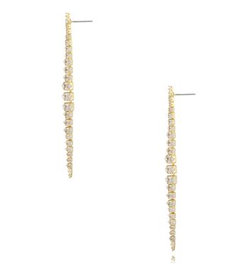 Kolczyki z kryształami złote KSS2161