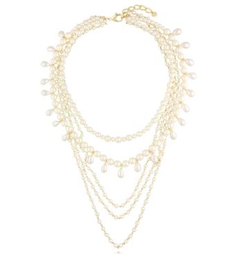 Naszyjnik z perłami długi NPE0279