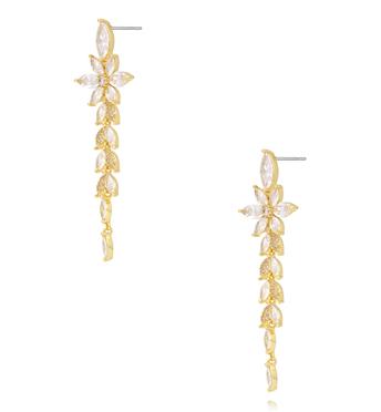 Kolczyki z kryształami złote KSS2154