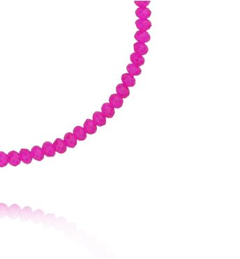 Bransoletka z drobnych, fasetowanych koralików w intensywnym róż BCY0443