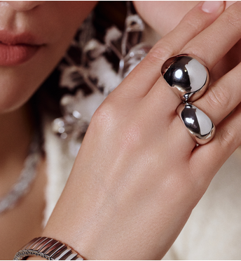 Pierścionek srebrny duży gładki PSY0143