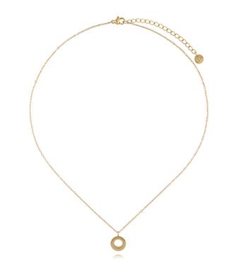 Naszyjnik z okrągłą zawieszką złoty NSA1487