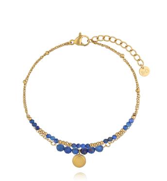 Bransoletka z lapisem lazuli złota BEA0047