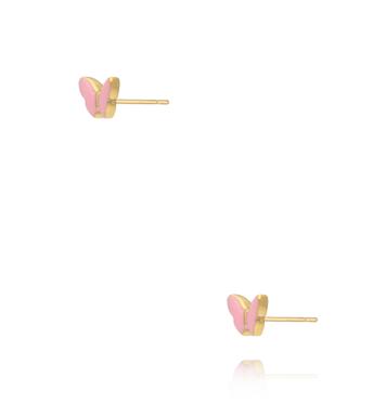 Kolczyki motylki różowe KSY0498