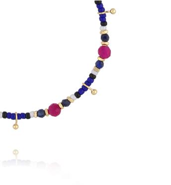 Bransoletka niebiesko fuksjowa BMT0250