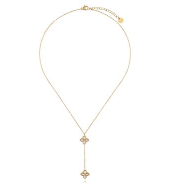 Naszyjnik z motywem koniczynki i krawatką NSY0835