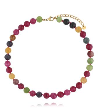 Naszyjnik z wielobarwnych jadeitów NPA1535