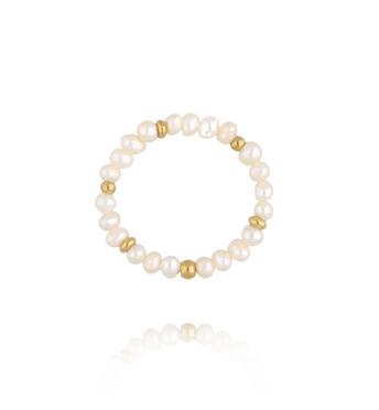 Pierścionek elastyczny z perełek hodowlanych PPE0120