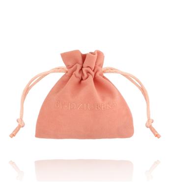 Woreczek welurowy brzoskwiniowy mały