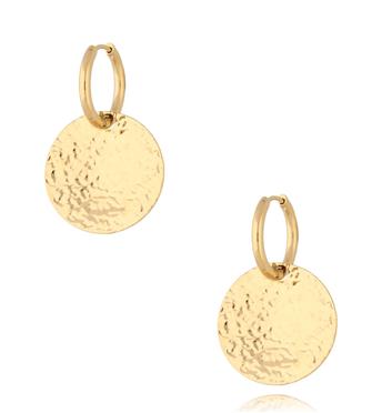 Kolczyki złote z gniecioną blaszką Crushed KSA1393