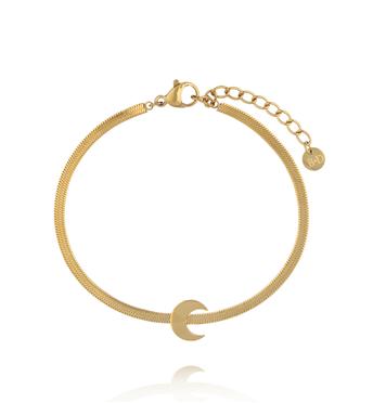 Bransoletka złota żmijka z księżycem BEA0064