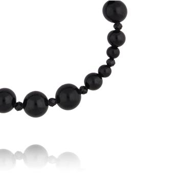 Bransoletka z czarnym turmalinem na elastycznej gumce BPA0655