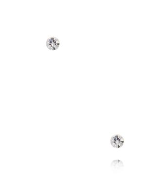 Kolczyki z bezbarwnym kryształem w złotej oprawie KCA0168