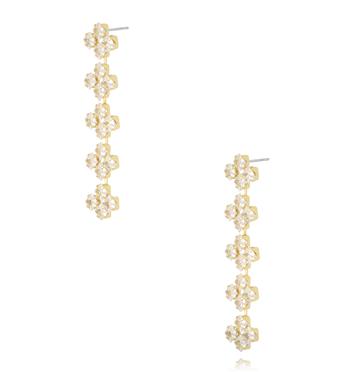 Kolczyki z motywem koniczynek z cyrkoniami KSS2157