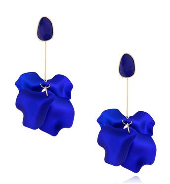 Kolczyki chabrowe z płatkami Amaranta II KFF0139