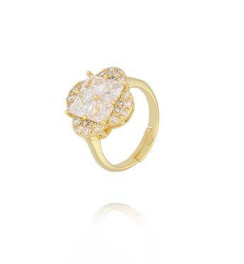 Pierścionek z transparentnymi kryształkami PSS0185