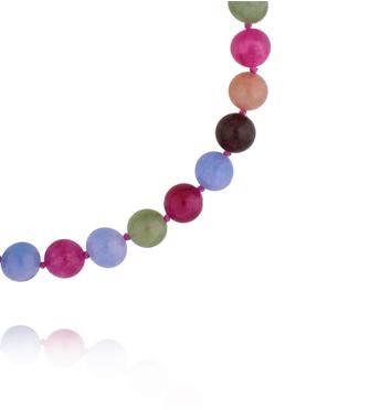 Naszyjnik z kolorowych jadeitów NPA1529