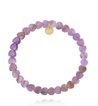 Bransoletka z sercami- ametysty BTW3734