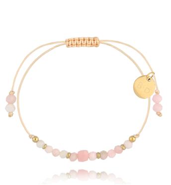 Bransoletka różowa z kamieniami naturalnymi Galena BMT0015