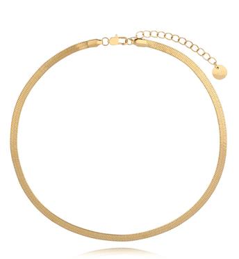 Naszyjnik złota żmijka stali szlachetnej 38 cm NSA0073