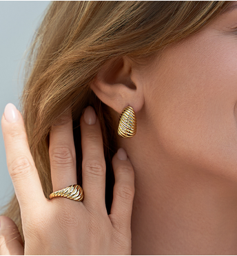 Kolczyki złote skręcane Twist KSA1061