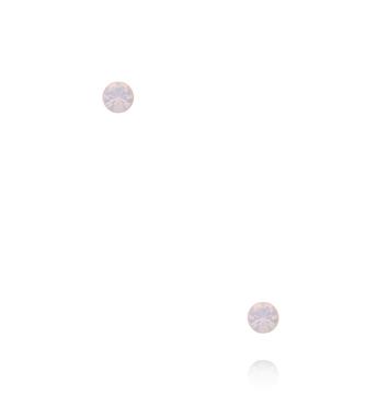 Kolczyki z różowym kryształem w srebrnej oprawie KCA0171