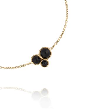 Bransoletka z czarnym agatem BEA0118