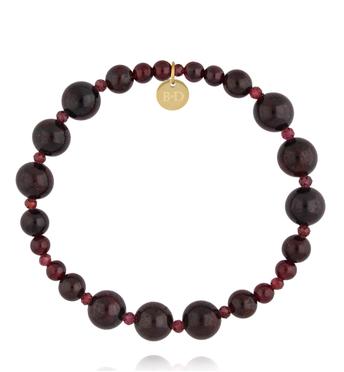 Bransoletka z granatem na elastycznej gumce BPA0654