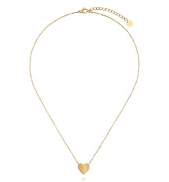 Naszyjnik z sercem złoty ze stali szlachetnej NSY0928