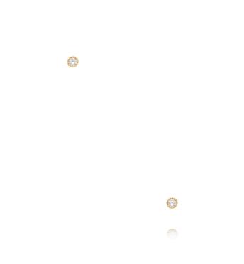 Zestaw drobnych kolczyków złoconych z cyrkonią KMB0007