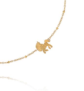 Naszyjnik z zawieszką konika i cyrkoniami NSY0813