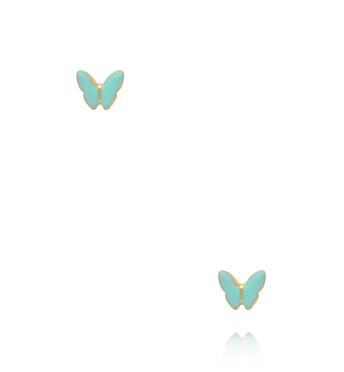 Kolczyki motylki miętowe KSY0491