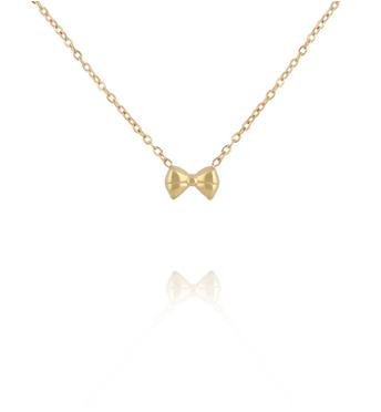 Naszyjnik z kokardką złoty NSY0788