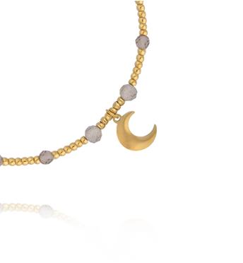 Bransoletka z labradorytami i księżycem BTW3493