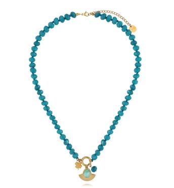 Naszyjnik morski z agatami NPA1355