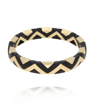 Bransoletka elastyczna w czarno-złotym odcieniu BCR0039