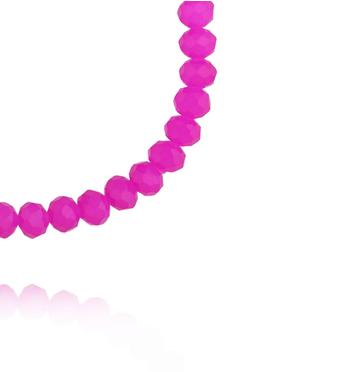 Bransoletka z różowych, fasetowanych koralików BCY0442